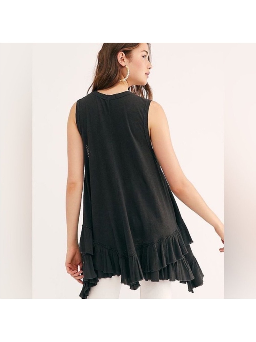 Free People “Shimmy Sasha Tank Top” in black - Picture 2 of 5